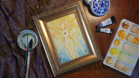 Sun Goddess Original Watercolor Art