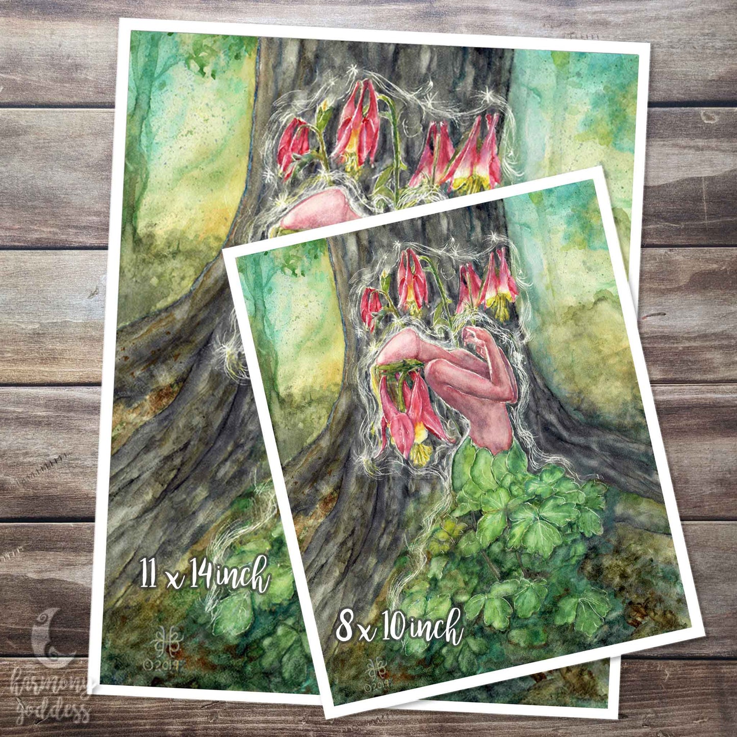 Wild Columbine Goddess Art Print