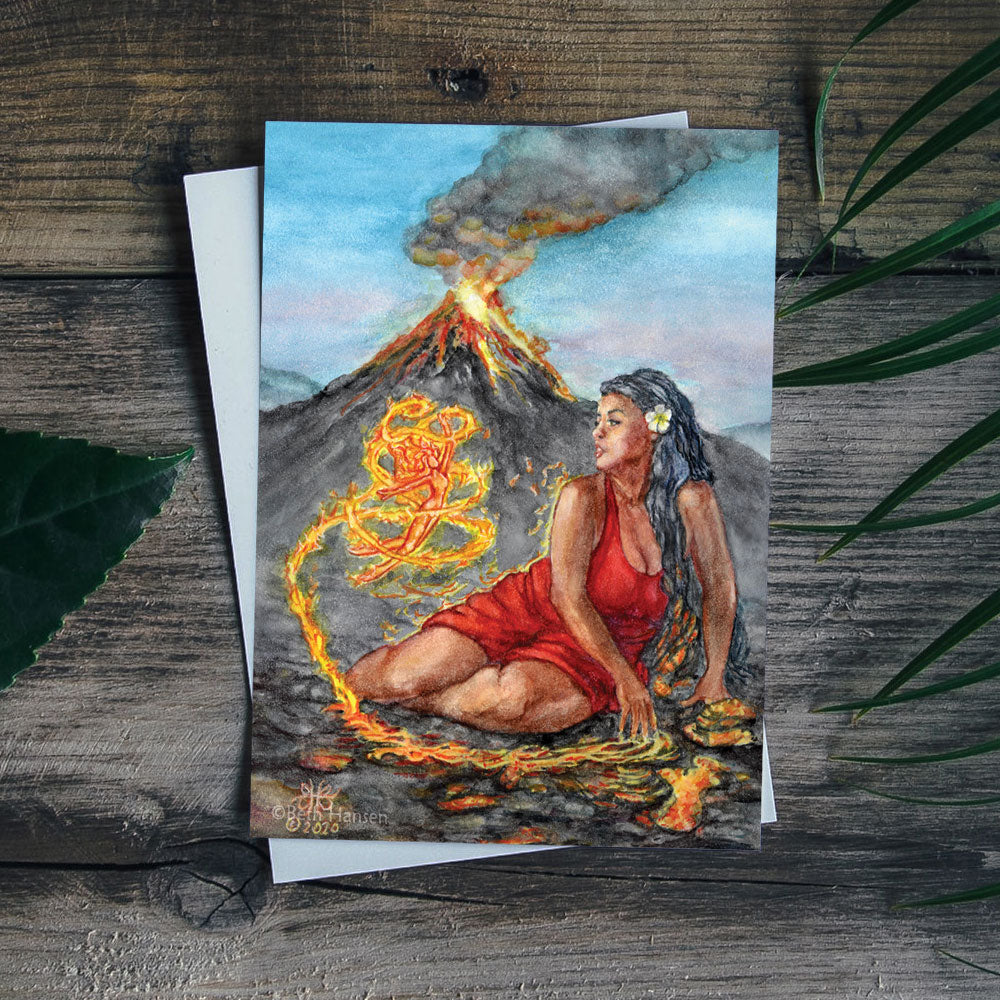 mother goddess art greeting card set of four 5x7 with envelope on rustic wooden background
