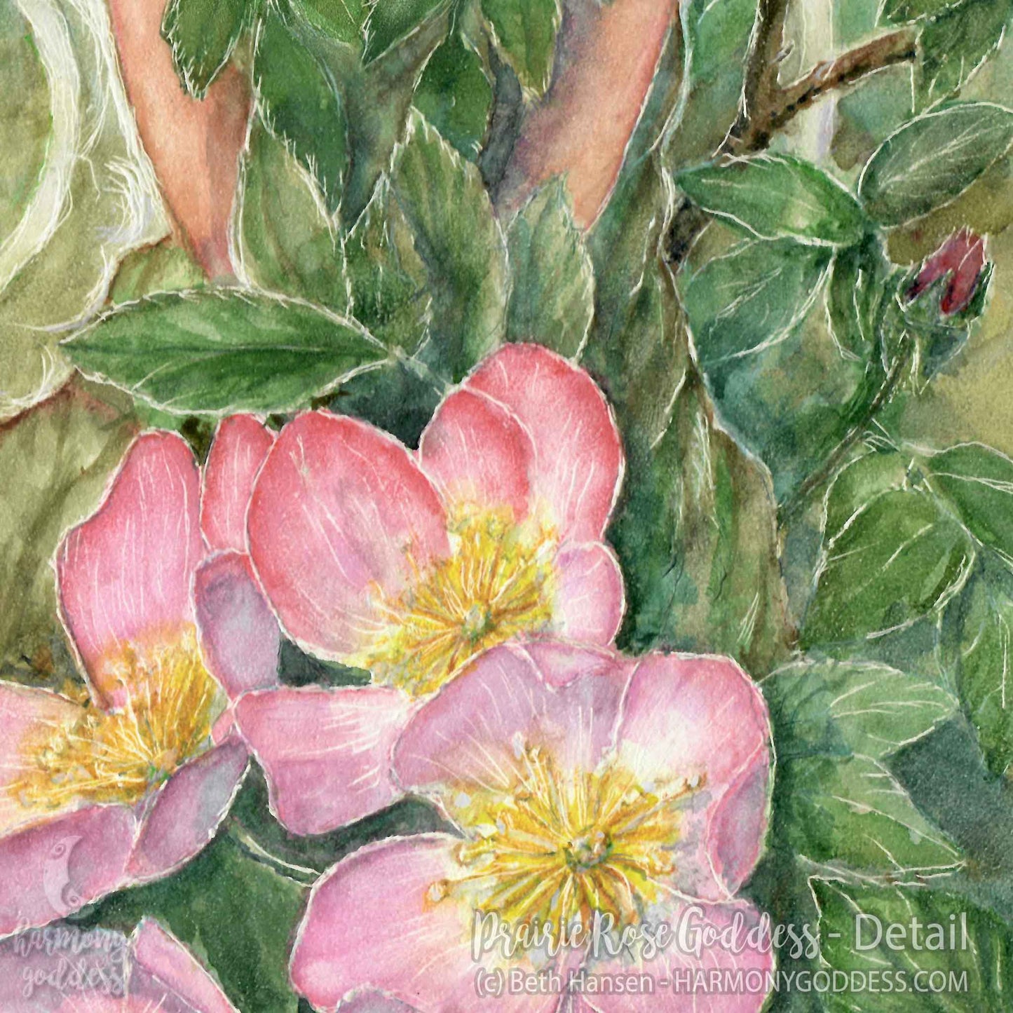 Prairie Rose Goddess Art Print