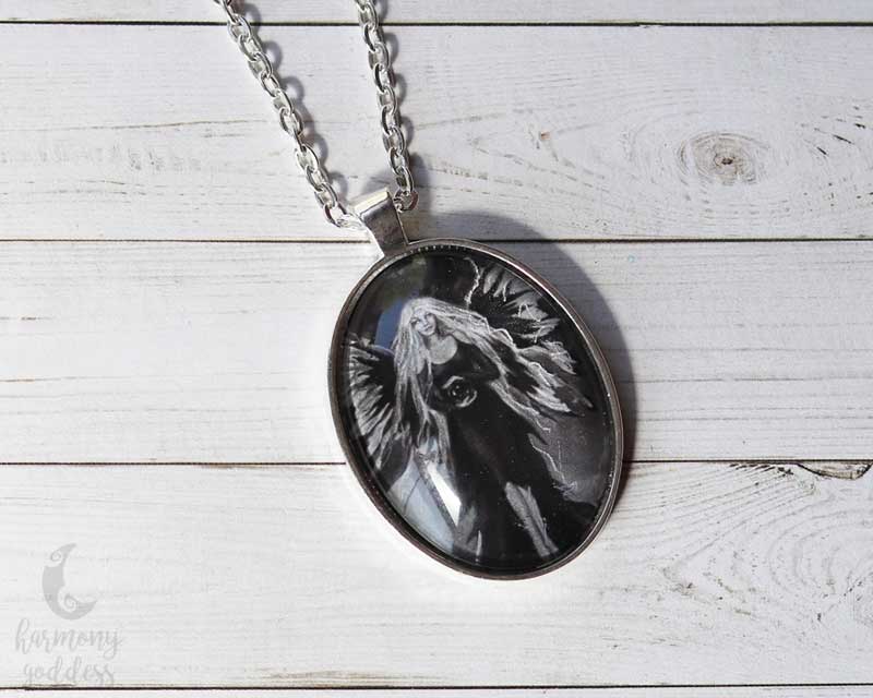 Silver Faerie of Insight Necklace – handmade reiki pendant
