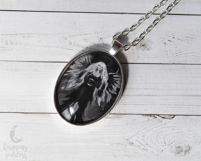 Silver Faerie of Insight Necklace – handmade reiki pendant