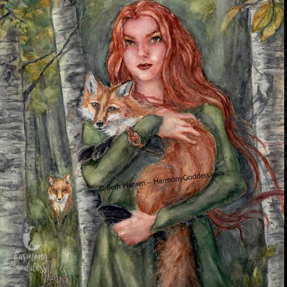 Mystic Fox Altar Goddess Print