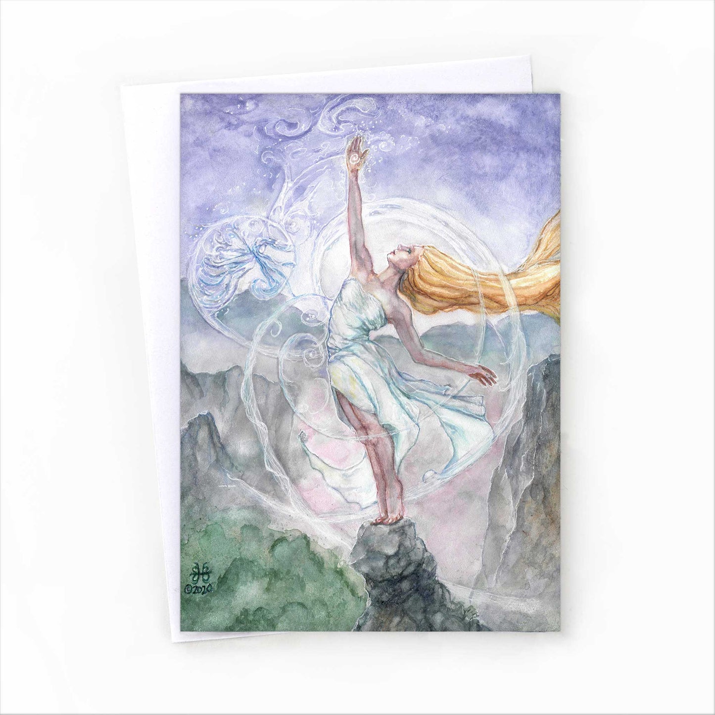 air mother goddess art greeting card 5x7 with envelope