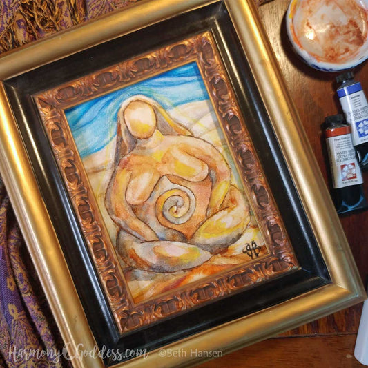 Earth Goddess - Original Watercolor Painting